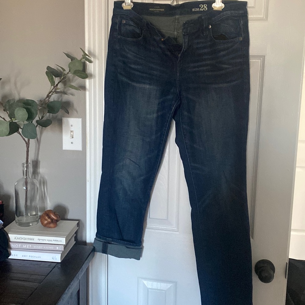 J Crew Broken In Boyfriend jeans, size 28.